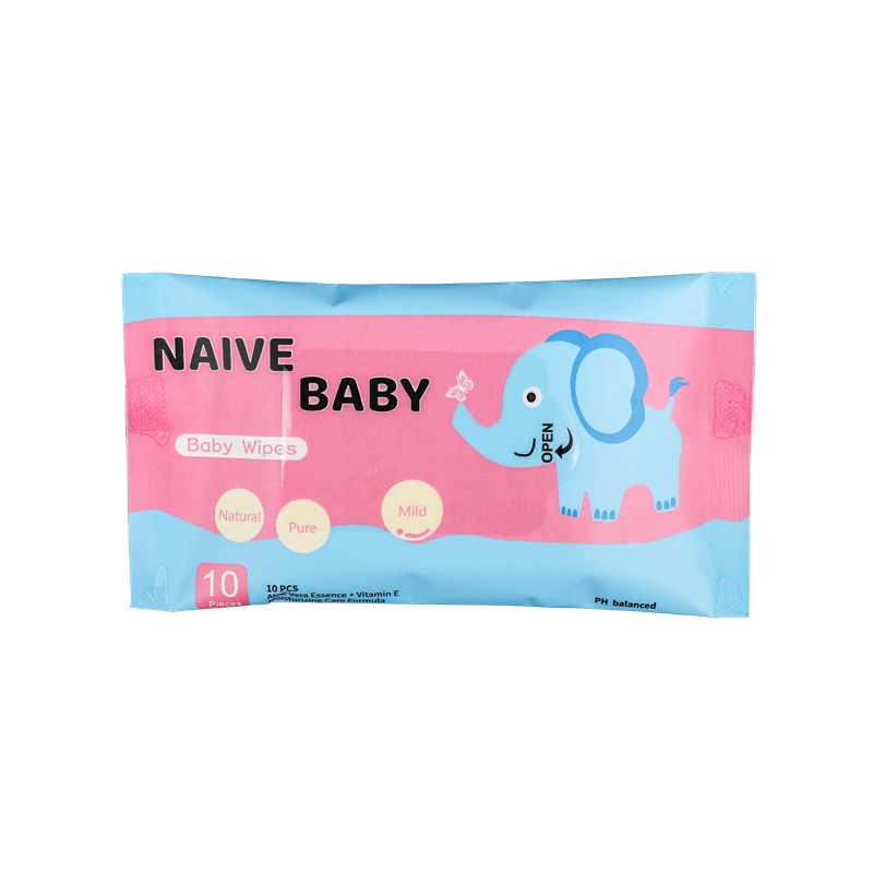SJ01Naive Bebê Pequeno Elefante 10 PCS Lenços Umedecidos Portáteis para Bebês