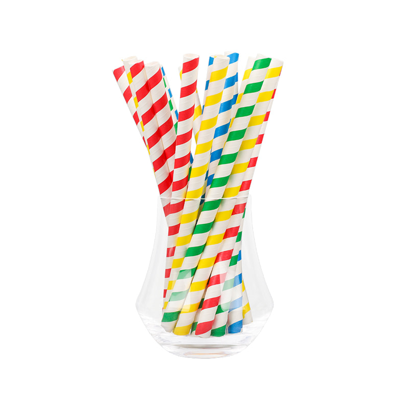 ZG04- JIAYAN Listras Coloridas Uso de Canudos de Papel Biodegradáveis